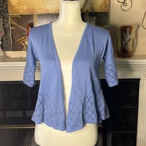 Lucky Brand Size 6 Powder Blue Cardigan